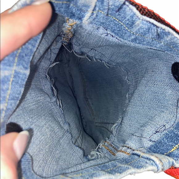 Handmade re-purposed Levi’s LGBTQ denim shoulderbag - Picture 3 of 10